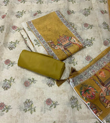 Classy Femora Linen Shimmer Silk Suit Set with Swarovski Work - Yanchi