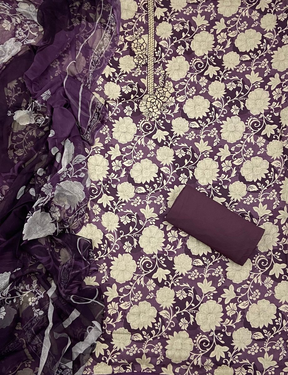 Classy Glace Cotton Suit Set - Yanchi