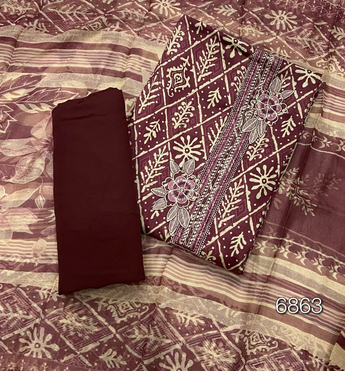 Classy Glace Cotton Suit Set - Yanchi
