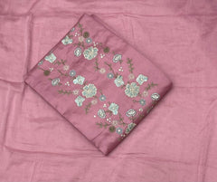 Classy Glace Cotton Suit Set with Thread Embroidery Work - Yanchi