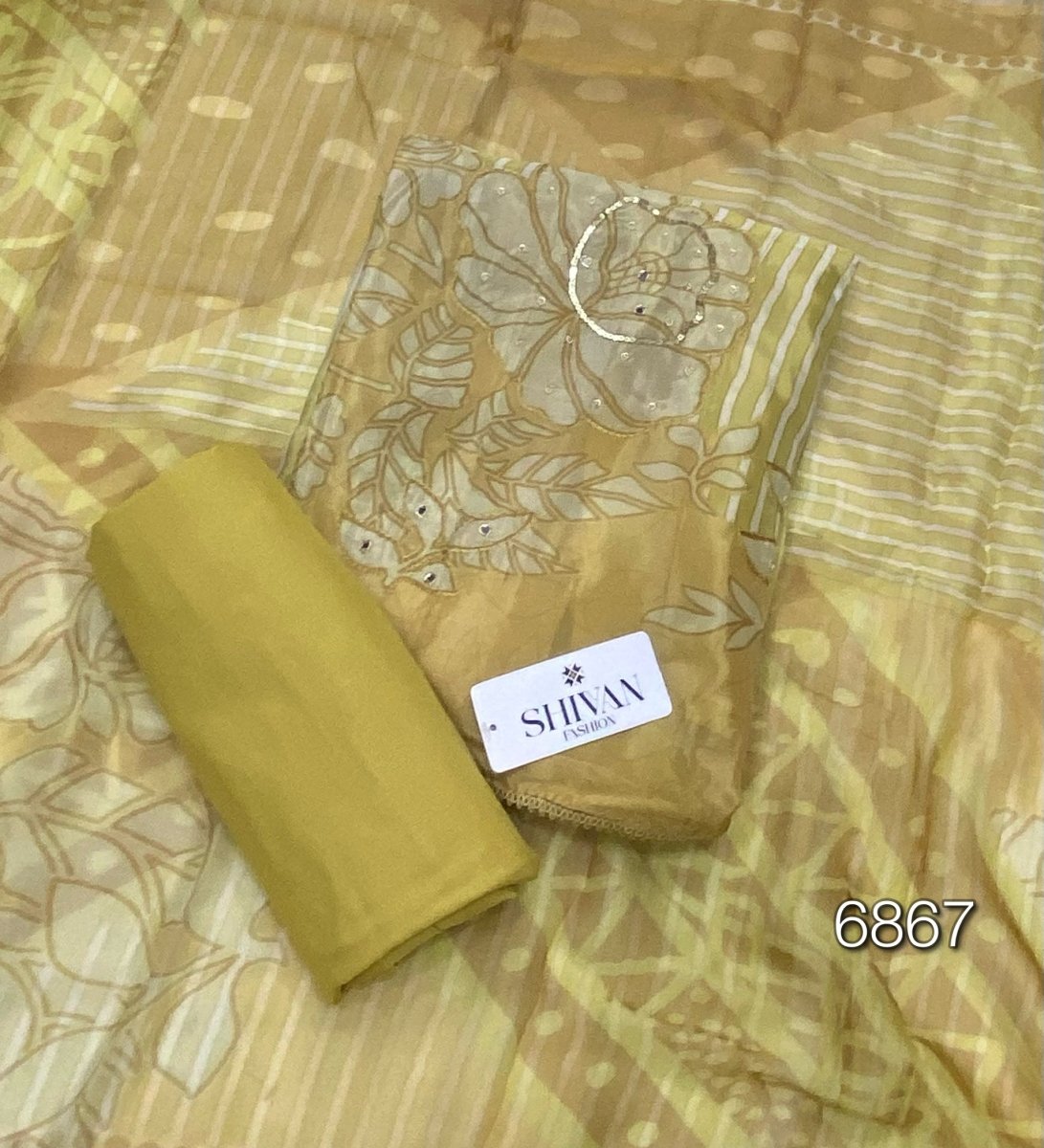 Classy Glass Organza Suit Set - Yanchi