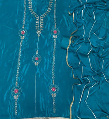 Classy Glass Organza Suit Set with Bits HandWork - Yanchi