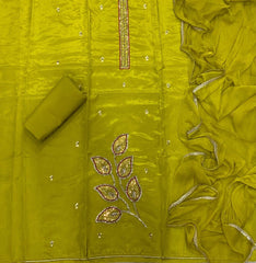 Classy Glass Organza Suit Set with Cutdana & sequence Work - Yanchi