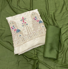 Classy Glass Organza Suit Set with Cutdana & Zari Thread Work - Yanchi