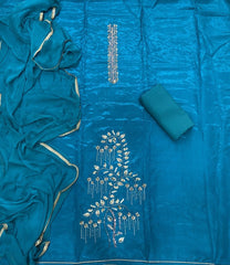 Classy Glass Organza Suit Set with Cutdana & Zari Thread Work - Yanchi