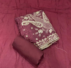 Classy Glass Organza Suit Set with Sequins & Thread Work - Yanchi