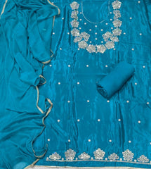 Classy Glass Organza Suit Set with Sequins & Thread Work - Yanchi