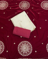 Classy Glass Organza Suit Set with Stone & Zari Thread Work - Yanchi