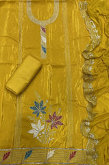 Classy Glass Organza Suit Set with Stone & Zari Thread Work - Yanchi