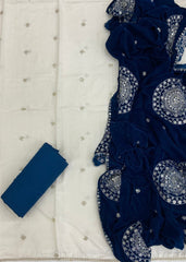 Classy Glass Organza Suit Set with Stone & Zari Thread Work - Yanchi