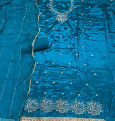 Classy Glass Organza Suit Set with Zari Thread Work - Yanchi