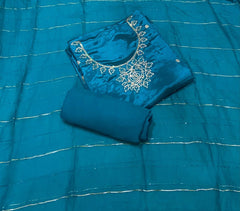 Classy Glass Organza Suit Set with Zari Thread Work - Yanchi