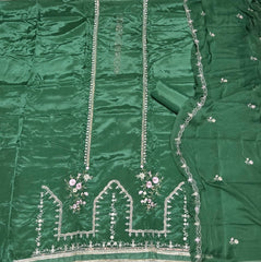 Classy Glass Organza Suit Set with Zari Thread Work - Yanchi