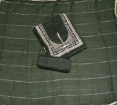 Classy Glass Organza Suit Set with Zari Thread Work - Yanchi