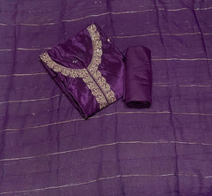 Classy Glass Organza Suit Set with Zari Thread Work - Yanchi