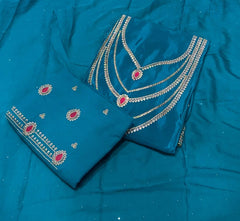 Classy Glass Organza Suit Set with Zari Thread Work - Yanchi