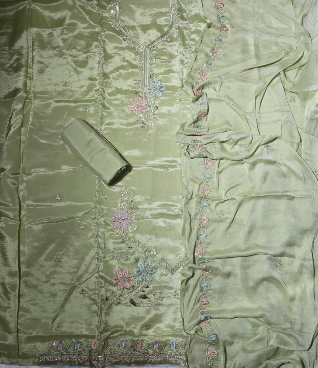 Classy Glass Organza with Heavy Thread Work - Yanchi
