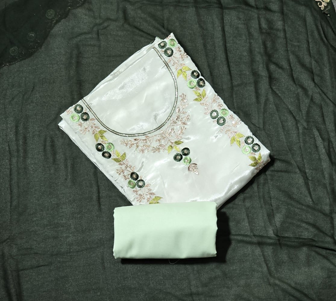 Classy Glass Organza with Heavy Thread Work - Yanchi