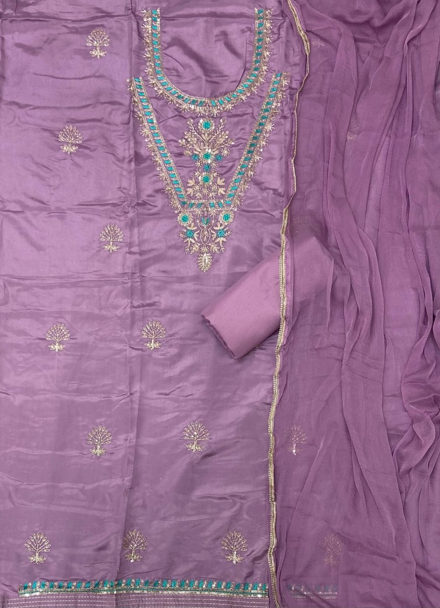 Classy Glass Organza with Heavy Thread Work - Yanchi