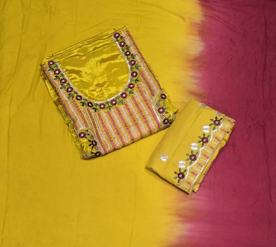 Classy Glass Organza with Heavy Thread Work - Yanchi