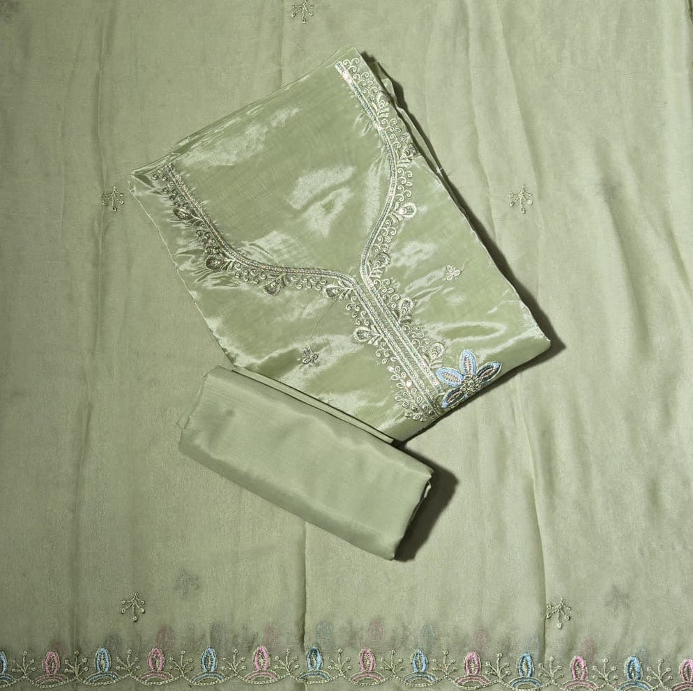 Classy Glass Organza with Heavy Thread Work - Yanchi