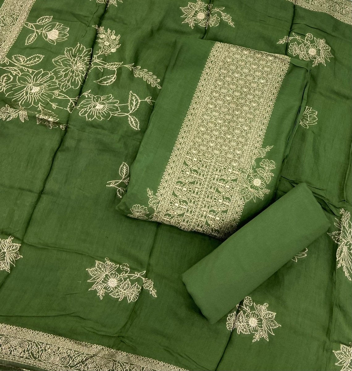 Classy Krupali Muslin with Banarsee Weave Suit Set - Yanchi