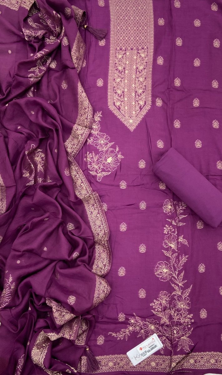 Classy Krupali Muslin with Banarsee Weave Suit Set - Yanchi