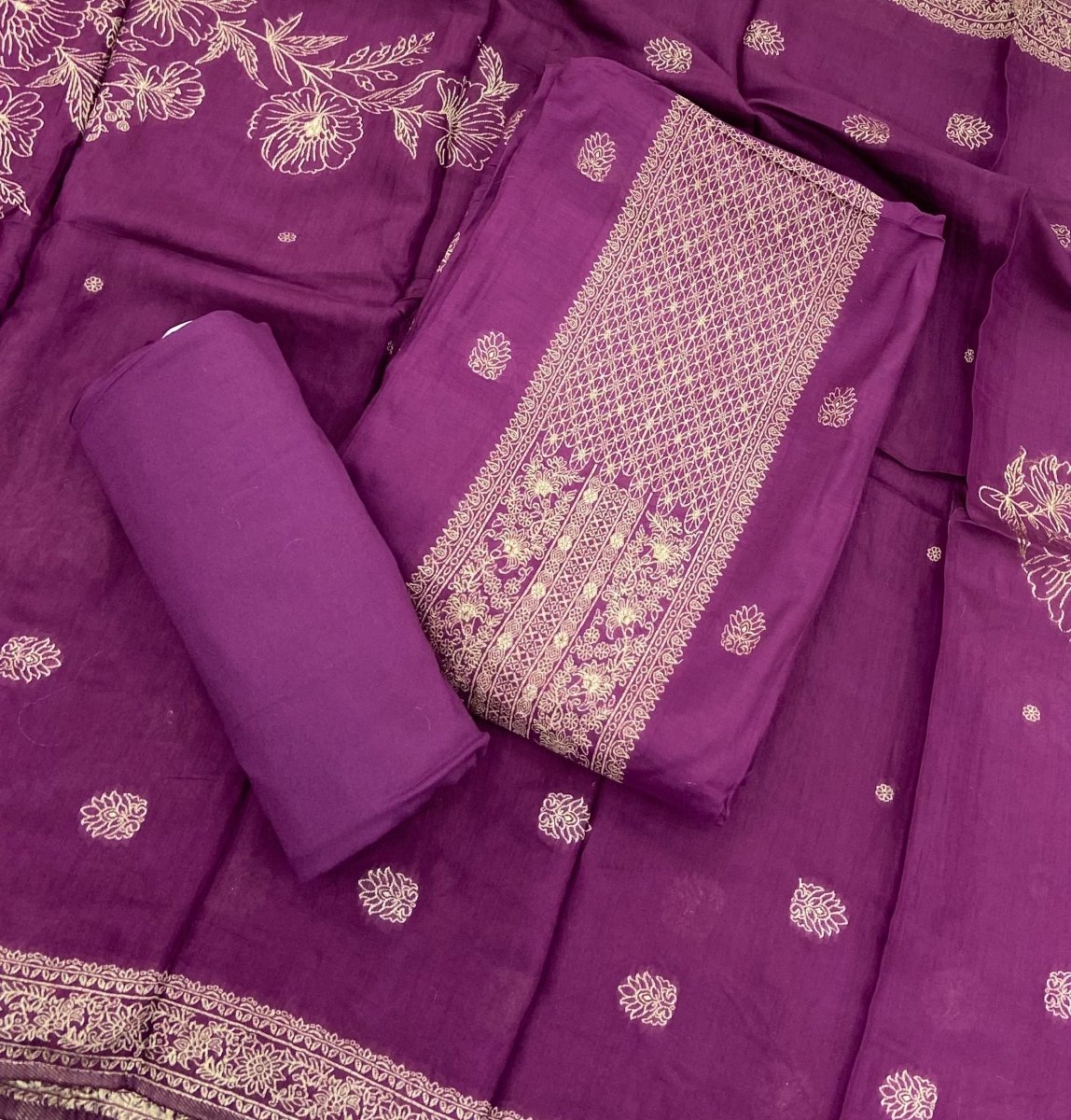 Classy Krupali Muslin with Banarsee Weave Suit Set - Yanchi