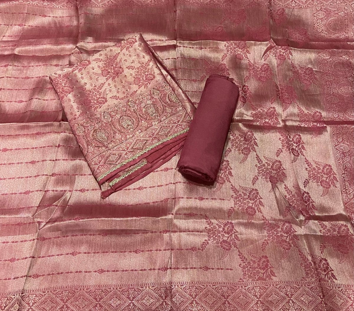 Classy Organza Banarsi Suit Set With Stone Work - Yanchi