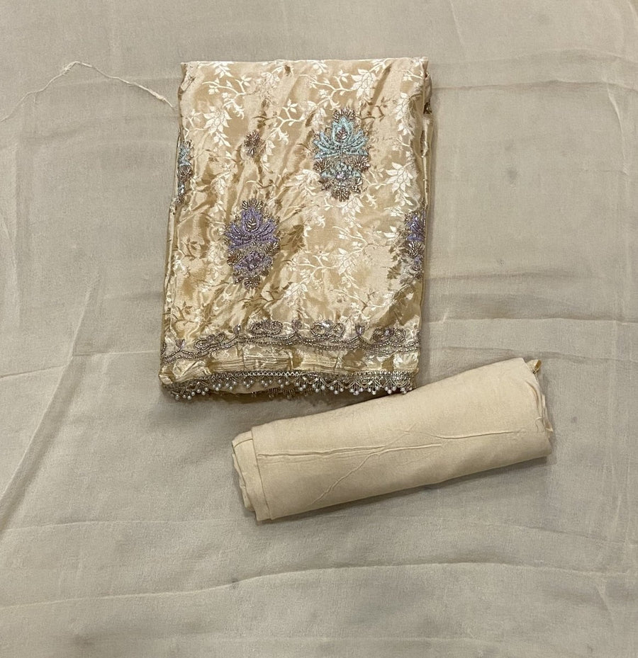 Classy Organza Banarsi Suit Set With Stone Work - Yanchi