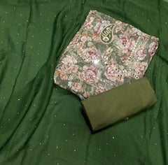 Classy Organza Suit Set with Heavy Real Mirror Work - Yanchi