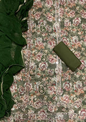 Classy Organza Suit Set with Heavy Real Mirror Work - Yanchi