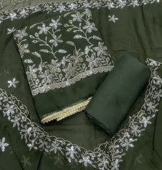 Classy Organza Suit Set with sequence & stone Work - Yanchi