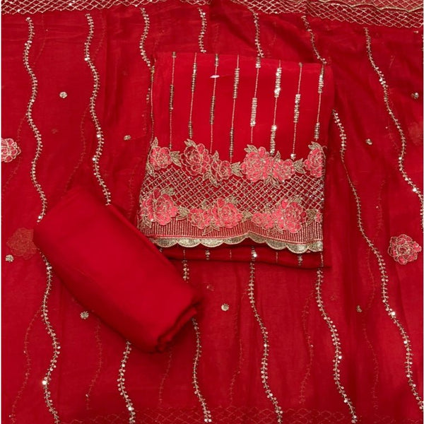 Classy Organza suit set with Sequence Work - Yanchi