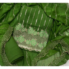 Classy Organza suit set with Sequence Work - Yanchi