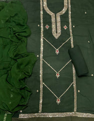 Classy Shimmer Suit Set with Sequins & Zari Thread Work - Yanchi