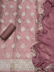 Classy Shimmer Suit Set with Stone & Zari Work - Yanchi