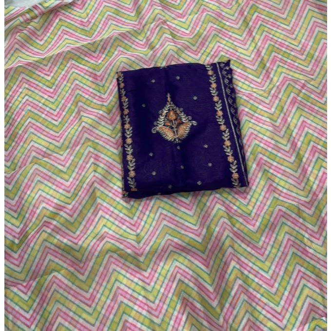 Classy Shimmer Suit Set with Zari Work - Yanchi