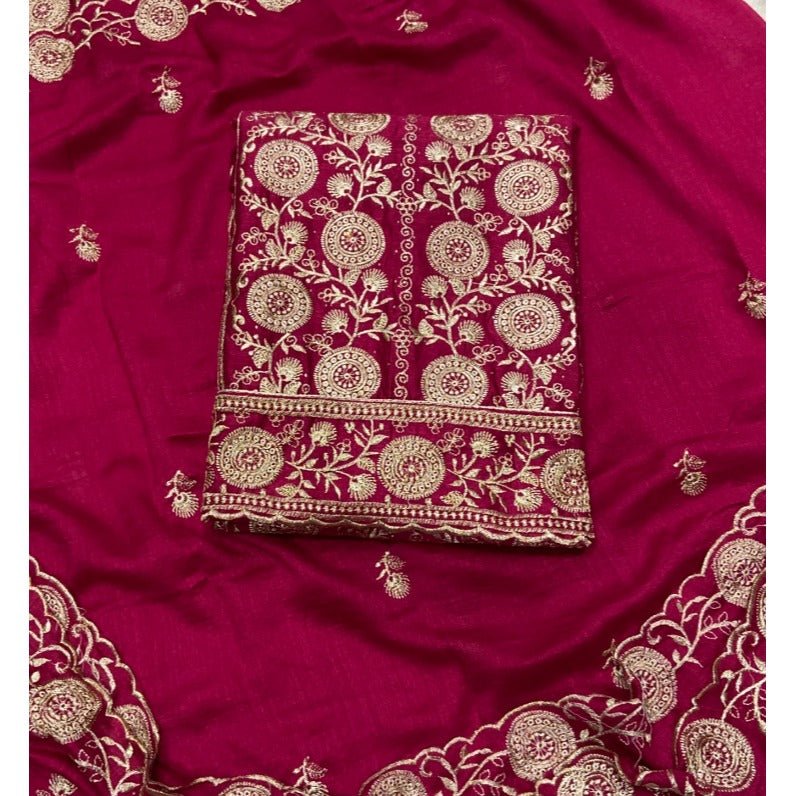 Classy Shimmer Suit Set with Zari Work - Yanchi