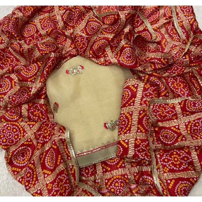 Classy Shimmer Suit Set with Zari Work - Yanchi