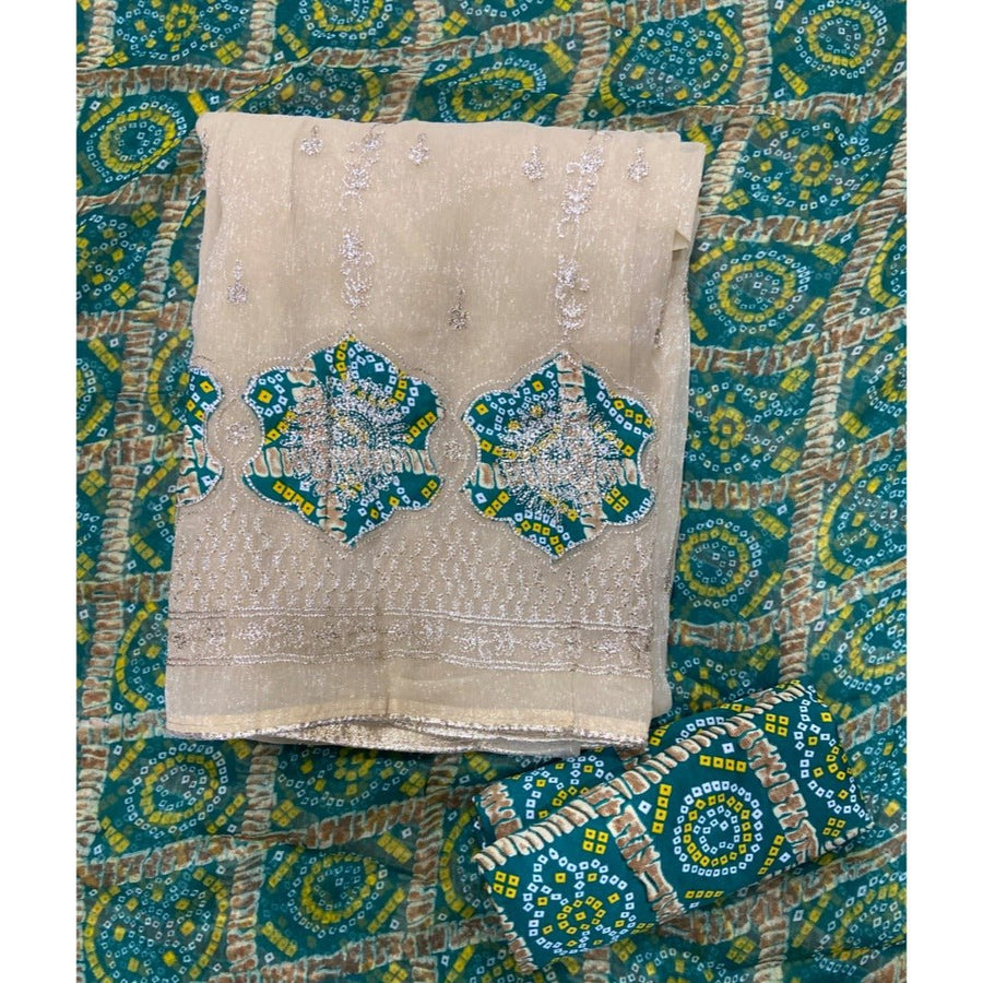 Classy Shimmer Suit Set with Zari Work - Yanchi