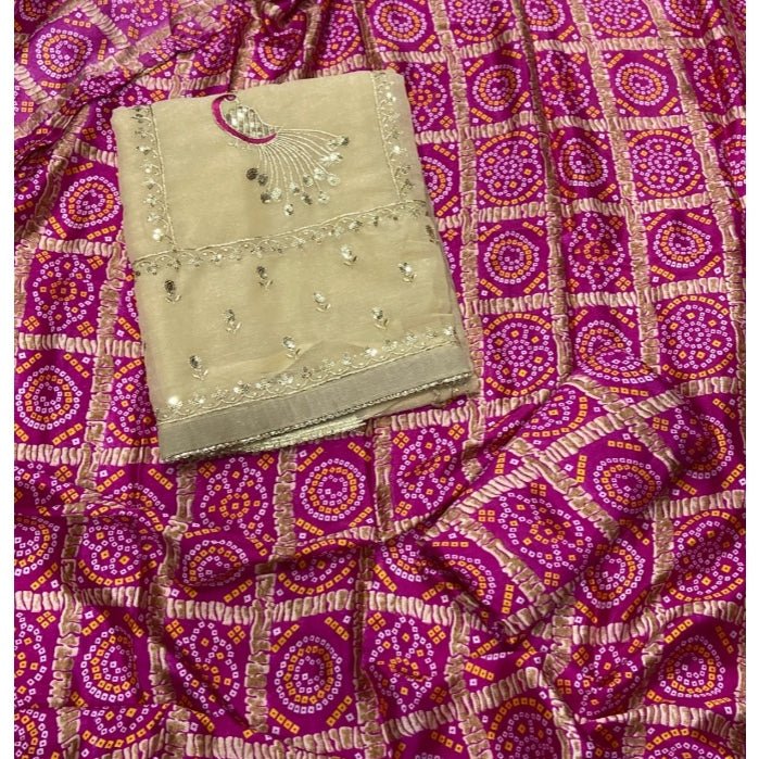 Classy Shimmer Suit Set with Zari Work - Yanchi