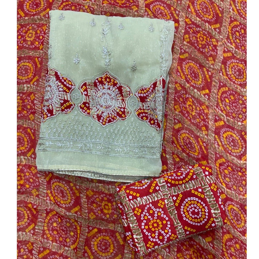 Classy Shimmer Suit Set with Zari Work - Yanchi