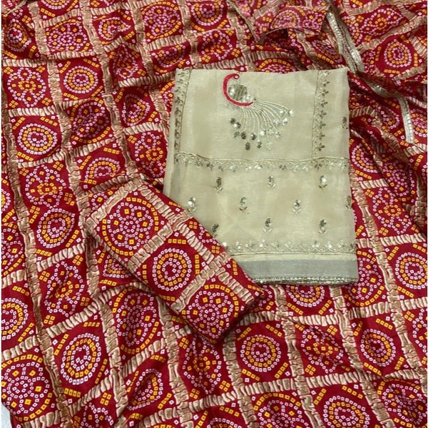 Classy Shimmer Suit Set with Zari Work - Yanchi