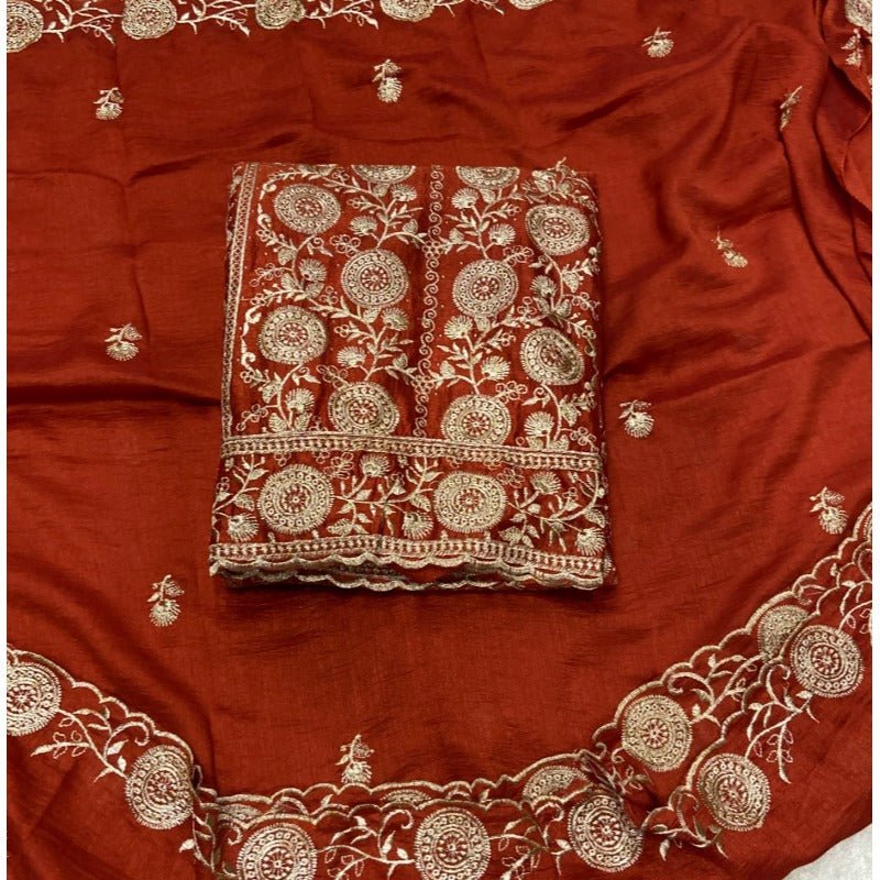 Classy Shimmer Suit Set with Zari Work - Yanchi