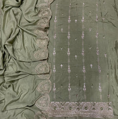 Classy Vichitra Suit Set with Zari Work - Yanchi