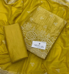 Classy Weaves Gold Crush Suit Set - Yanchi