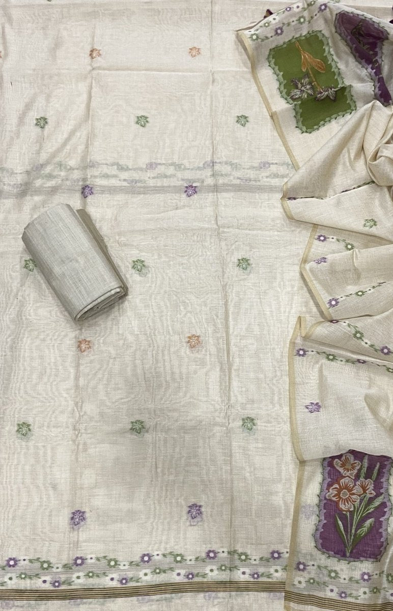 Classy Weaves Muga Cotton Silk Suit Set - Yanchi