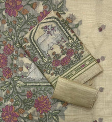 Classy Weaves Muga Cotton Silk Suit Set - Yanchi