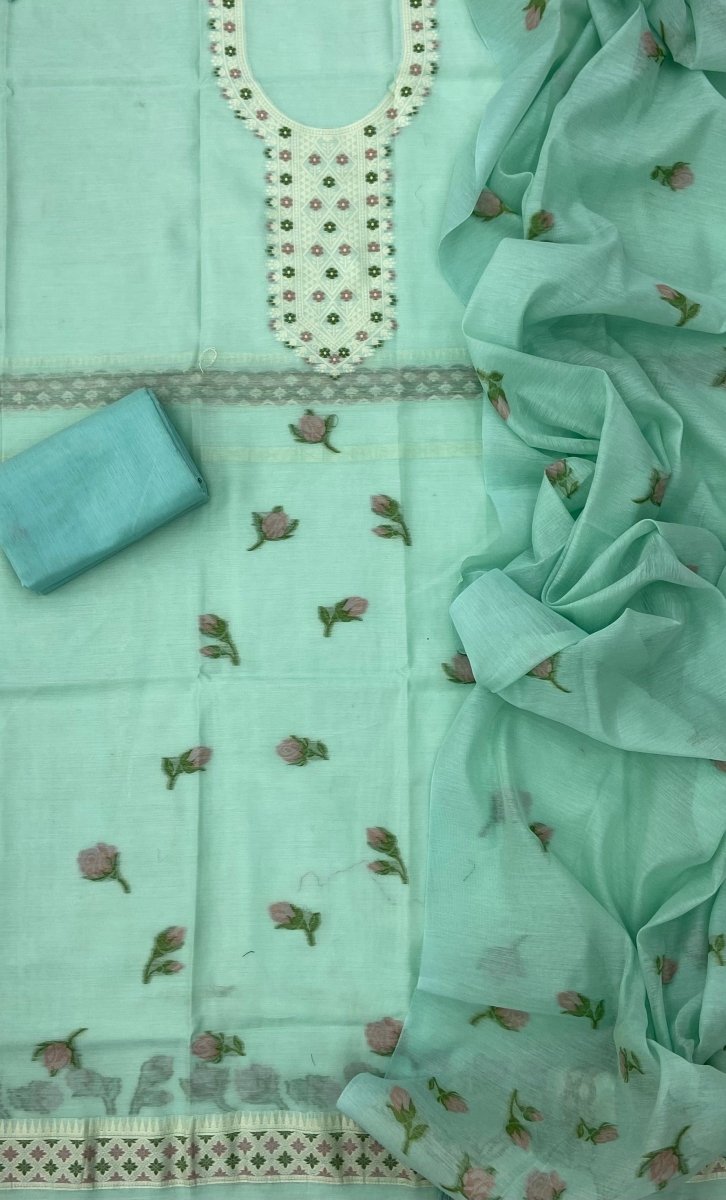 Classy Weaves Muga Cotton Silk Suit Set - Yanchi